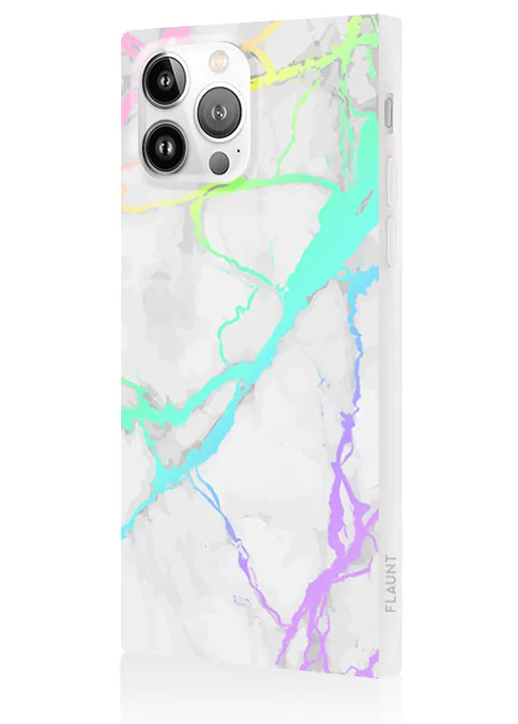SQUARE® Holographic Marble iPhone Case