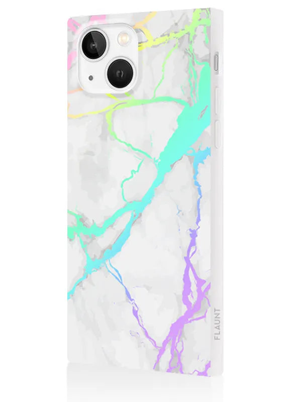 SQUARE® Holographic Marble iPhone Case