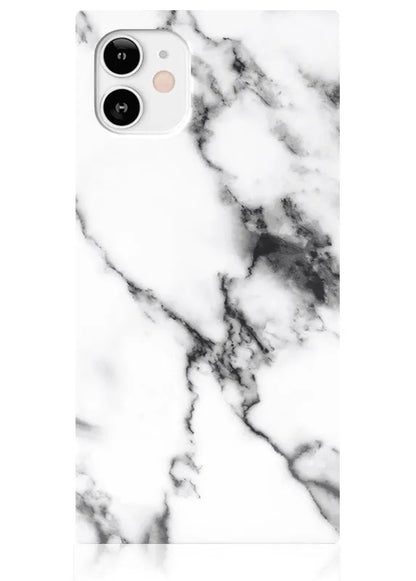 SQUARE® White Marble iPhone Case