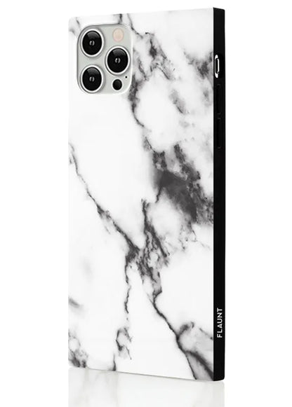 SQUARE® White Marble iPhone Case
