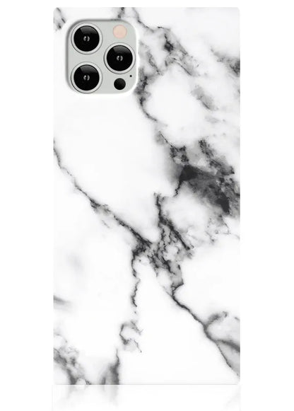 SQUARE® White Marble iPhone Case