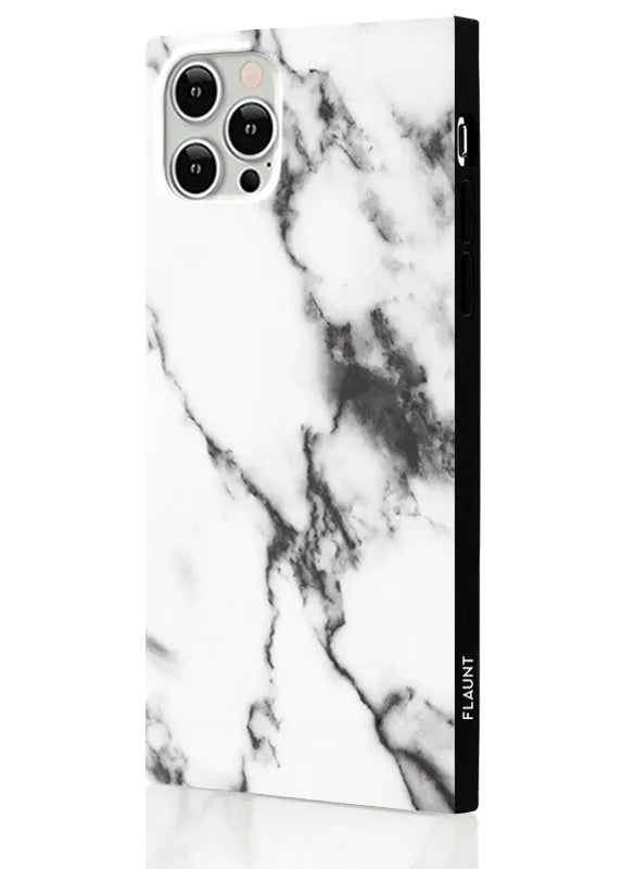 SQUARE® White Marble iPhone Case
