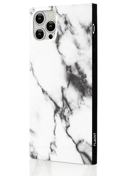 SQUARE® White Marble iPhone Case