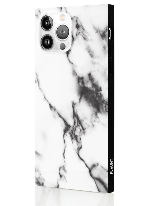 SQUARE® White Marble iPhone Case