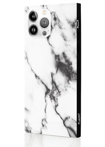 SQUARE® White Marble iPhone Case