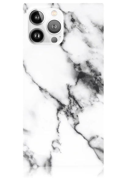 SQUARE® White Marble iPhone Case