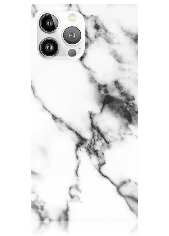 SQUARE® White Marble iPhone Case