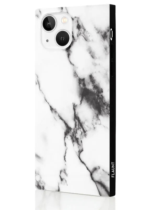 SQUARE® White Marble iPhone Case