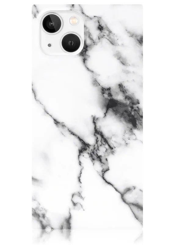 SQUARE® White Marble iPhone Case