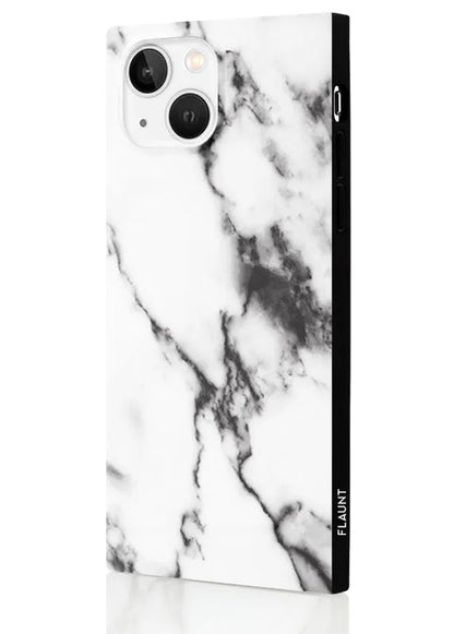 SQUARE® White Marble iPhone Case