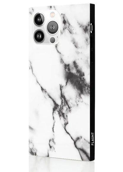SQUARE® White Marble iPhone Case