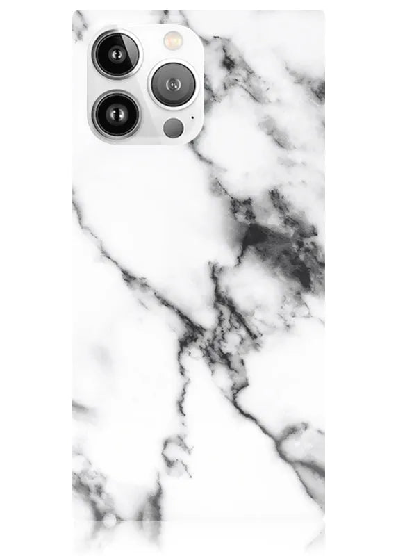 SQUARE® White Marble iPhone Case