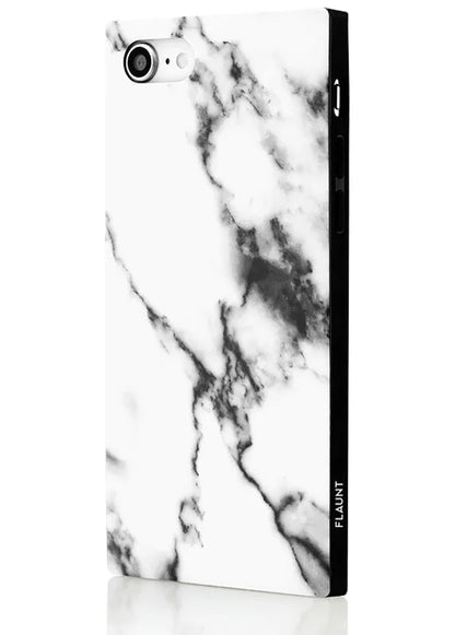 SQUARE® White Marble iPhone Case