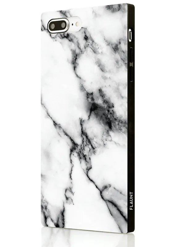 SQUARE® White Marble iPhone Case