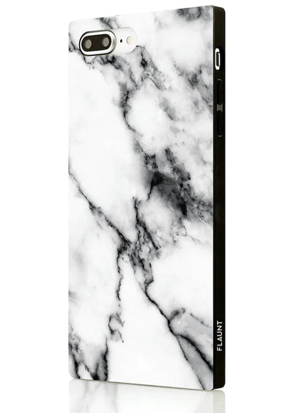 SQUARE® White Marble iPhone Case