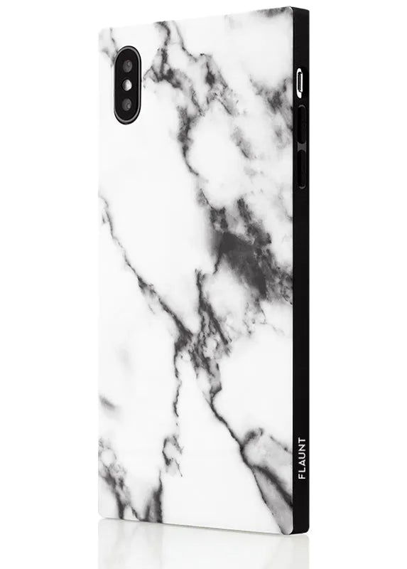SQUARE® White Marble iPhone Case