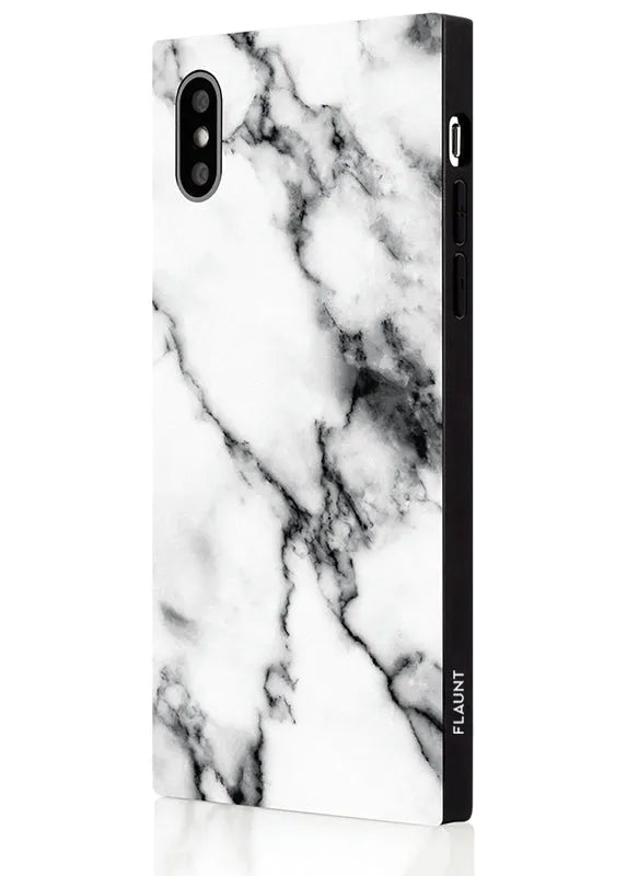 SQUARE® White Marble iPhone Case