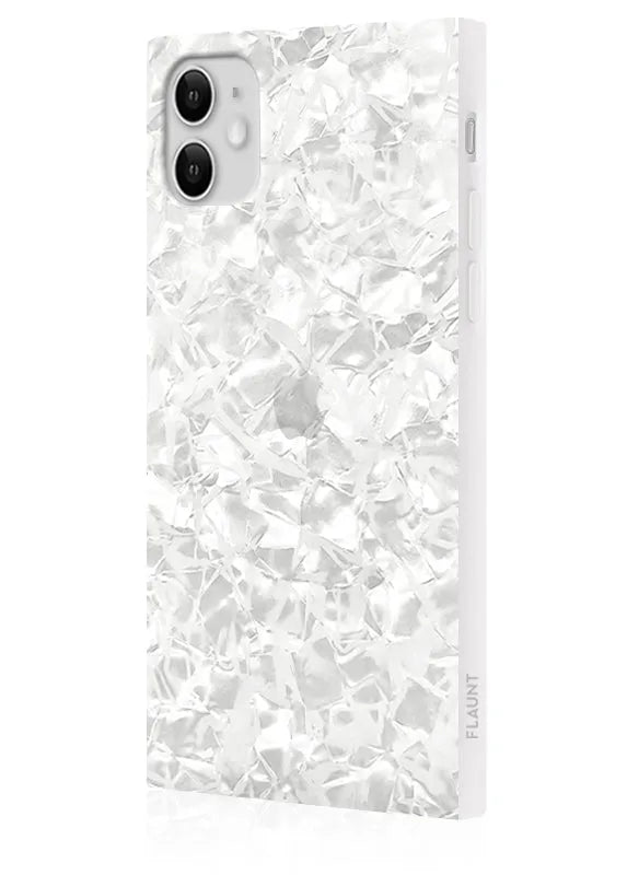 SQUARE® White Pearl iPhone Case