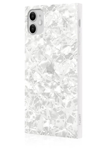 SQUARE® White Pearl iPhone Case