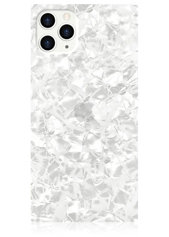 SQUARE® White Pearl iPhone Case