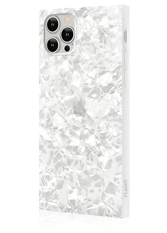SQUARE® White Pearl iPhone Case