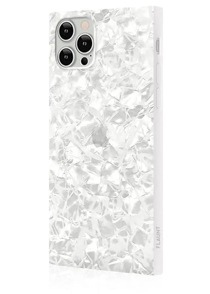 SQUARE® White Pearl iPhone Case