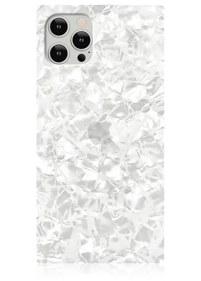 SQUARE® White Pearl iPhone Case
