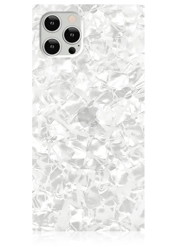 SQUARE® White Pearl iPhone Case