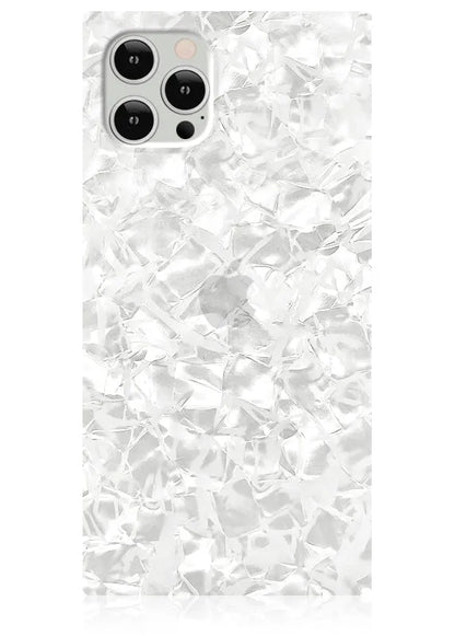 SQUARE® White Pearl iPhone Case