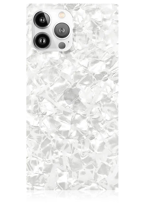 SQUARE® White Pearl iPhone Case