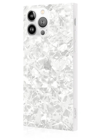 SQUARE® White Pearl iPhone Case
