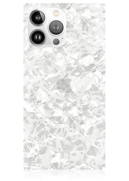 SQUARE® White Pearl iPhone Case