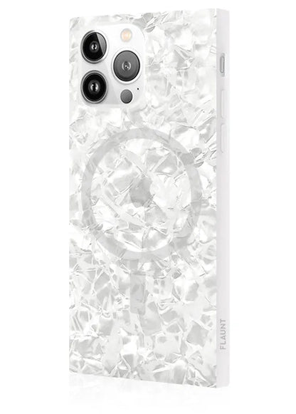 SQUARE® White Pearl iPhone Case