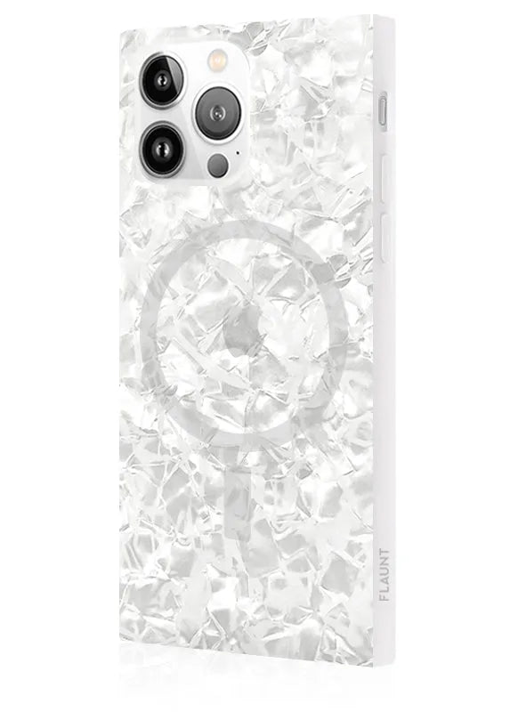 SQUARE® White Pearl iPhone Case