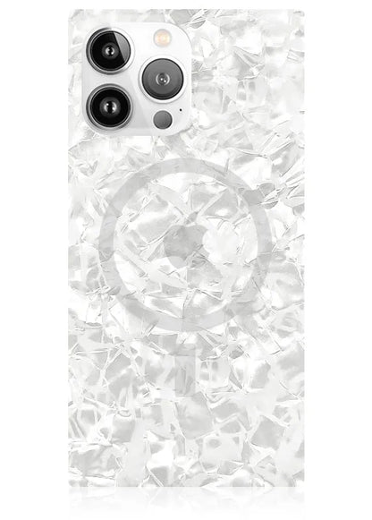 SQUARE® White Pearl iPhone Case