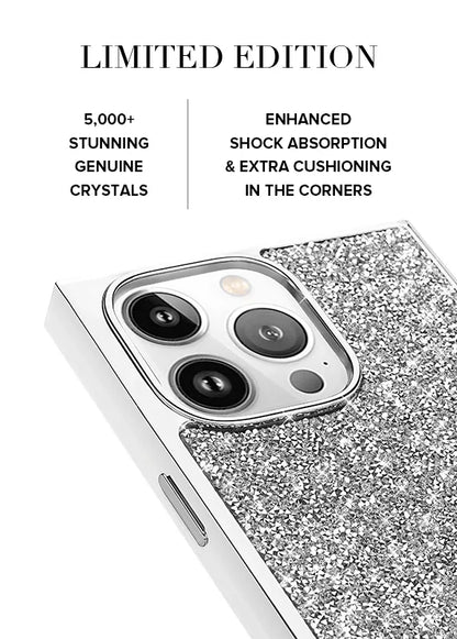 Elite Collection - SQUARE® Silver Crystal Elegance iPhone Case