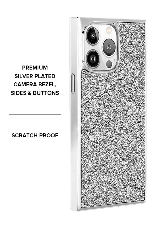 Elite Collection - SQUARE® Silver Crystal Elegance iPhone Case