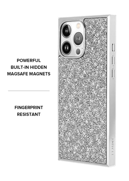 Elite Collection - SQUARE® Silver Crystal Elegance iPhone Case