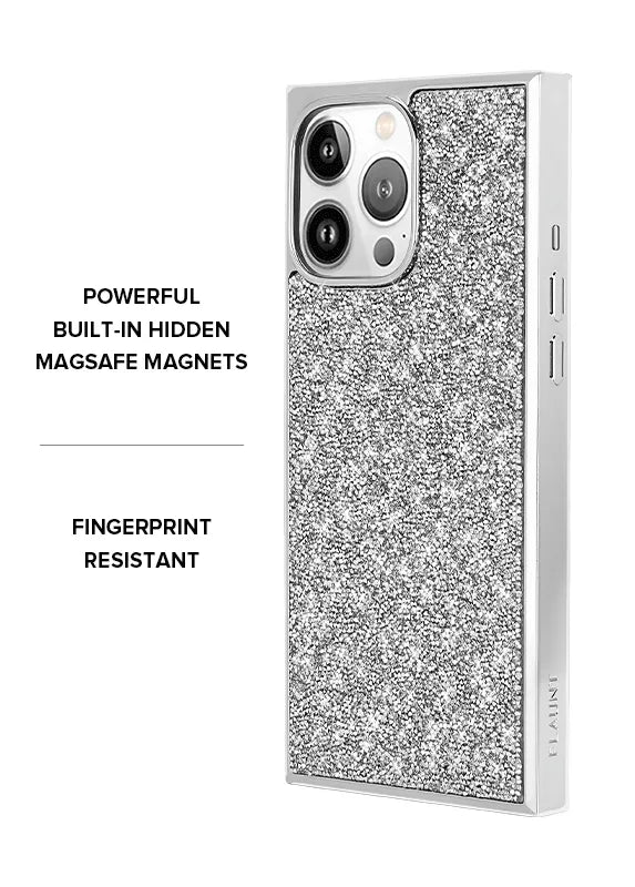 Elite Collection - SQUARE® Silver Crystal Elegance iPhone Case