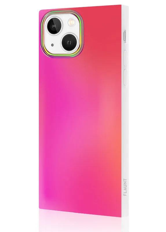 SQUARE® Pink Iridescent Satin iPhone Case