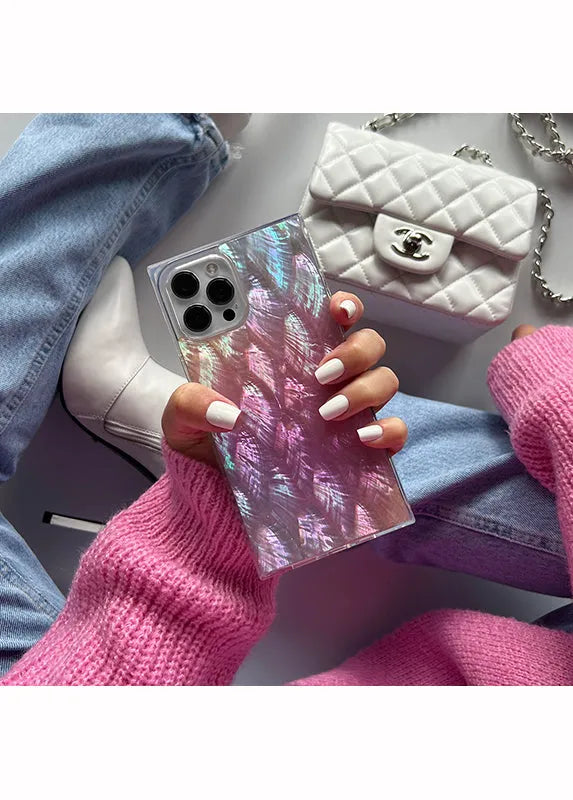 SQUARE® Pink Mother of Pearl iPhone Case