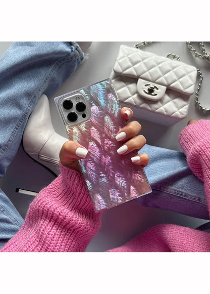 SQUARE® Pink Mother of Pearl iPhone Case