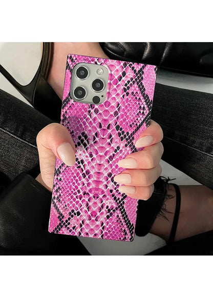 SQUARE® Pink Python iPhone Case