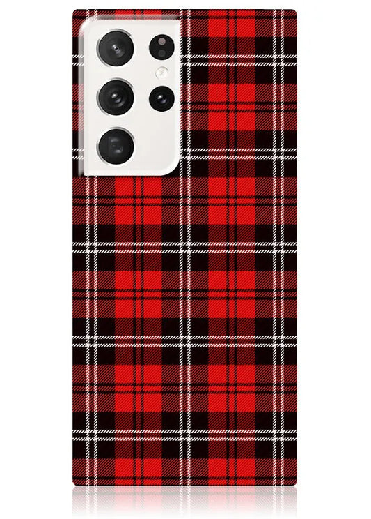 SQUARE® Red Plaid Galaxy Case