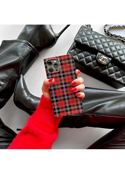 SQUARE® Red Plaid Galaxy Case