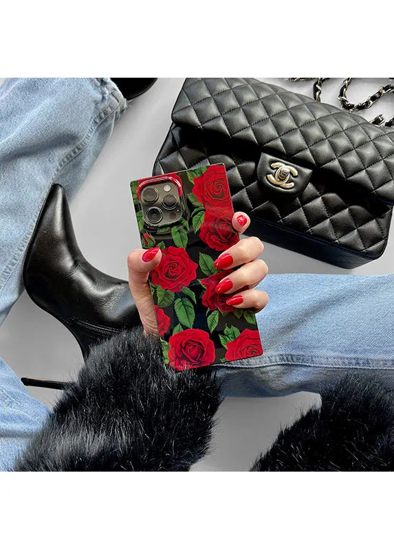 SQUARE® Rose Print iPhone Case