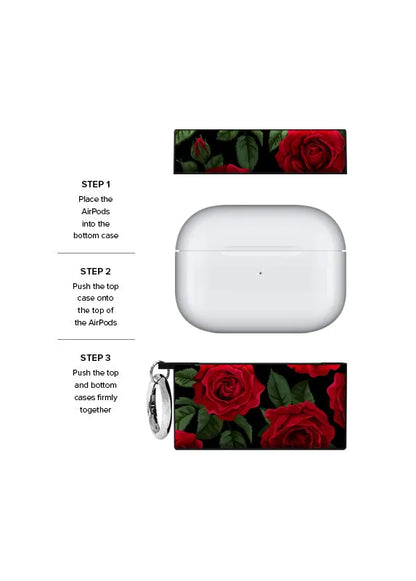SQUARE® Rose Print AirPods Case