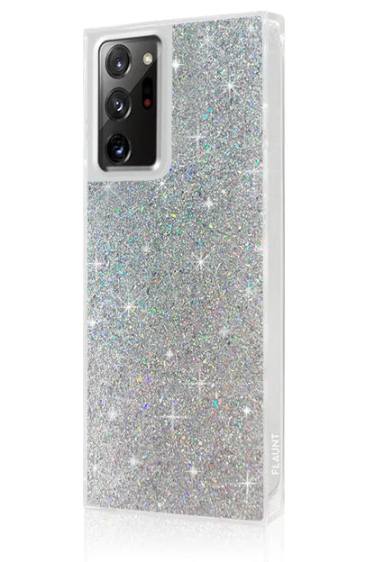 SQUARE® Silver Glitter Galaxy Case