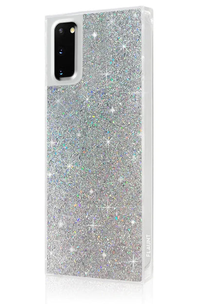 SQUARE® Silver Glitter Galaxy Case