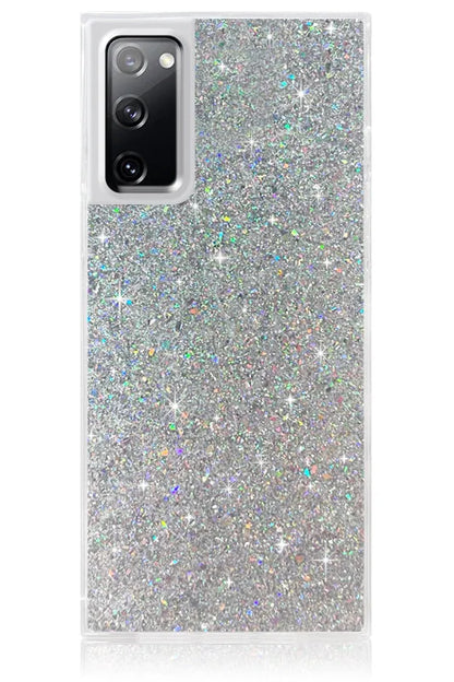 SQUARE® Silver Glitter Galaxy Case